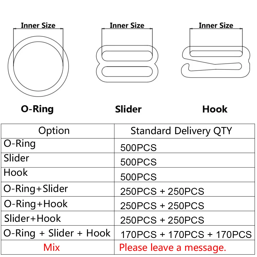 Dropshipping 500pcs/lot Gun black alloy Zinc Alloy Bra Rings Slides Hooks