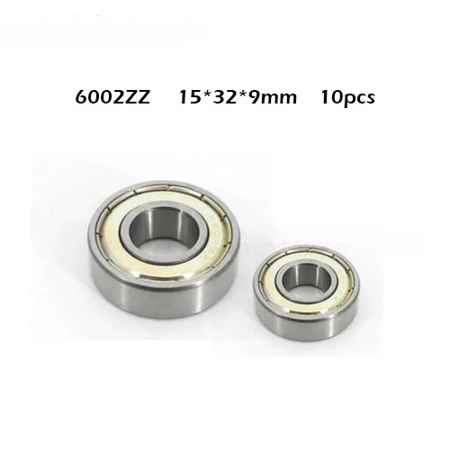 Free shipping 10PCS 6002ZZ 6002zz 6002z Deep Groove Ball Bearing 15X32X9mm Ball Bearing