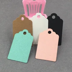 100 pz Smerlato Kraft Carta di Carta/In Bianco Tag/Prezzo Tag Etichetta con il regalo di Cerimonia Nuziale di Favore del Regalo e parte tag 5x3 cm