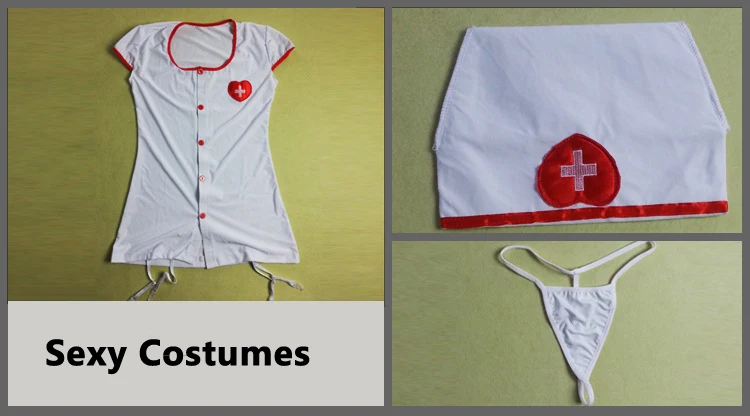 Plus Size Lingerie Sexy Hot Erotic Sexy Costumes For Women Cosplay Nurse Costume With T back Button Erotic Uniform Sexy Lenceria