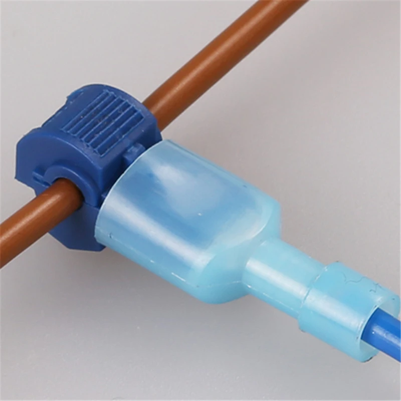 100PCS/LOT Scotch Lock Electrical Cable Connectors Quick Splice Wire Convenient Terminals Crimp Blue For 1.0-2.5mm Line