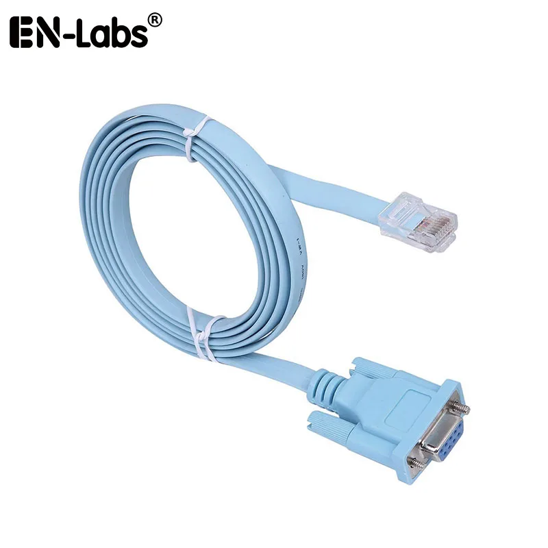 9-Pin DB9 Serial RS232 Port to RJ45 Rollover Console Cable for Cisco routers, including the 600, 800, 1600, and 1700 series