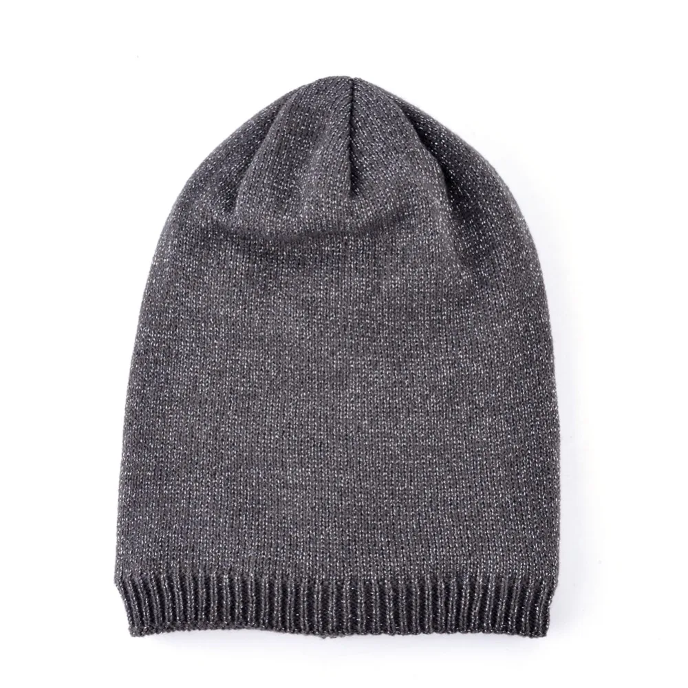 Autumn And Winter Bonnet Beanies Hat Women Fashion Flashing line Knitted Skullies Beanie Cap Men Add Velvet Warm Toucas Inverno