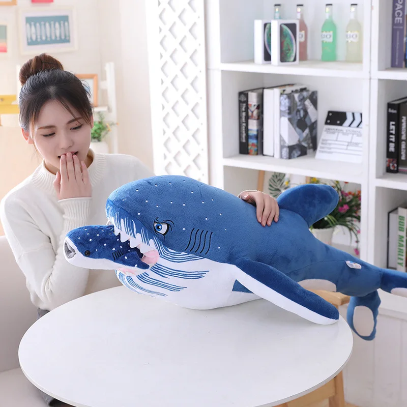 60/100/135CM Giant Hammerhead Shark Plush Toy Lifelike Shark Toy Soft Stuffed Animal High Quality Children Birthday Gift Decor