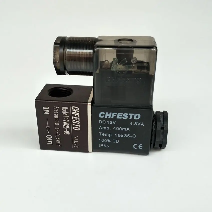 2V025-08 DC12V  Pneumatic Solenoid Valve  1/4''