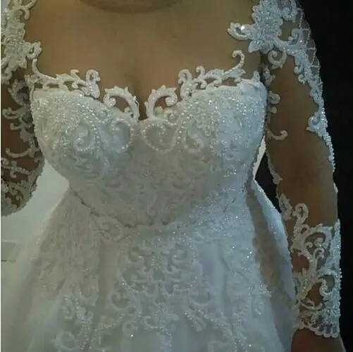 Vestidos de novia Sexy transparentes en la espalda vestido de novia 2018 caliente de encaje con apliques de perlas vestido de boda hecho a medida