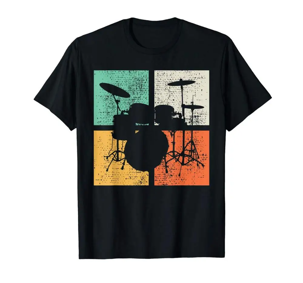 

Drummer T-Shirt Drumline T Shirt Drumset Tee Gift Vintage Homme 2019 New Print T Shirt Mens Short Sleeve Hot Band T Shirts