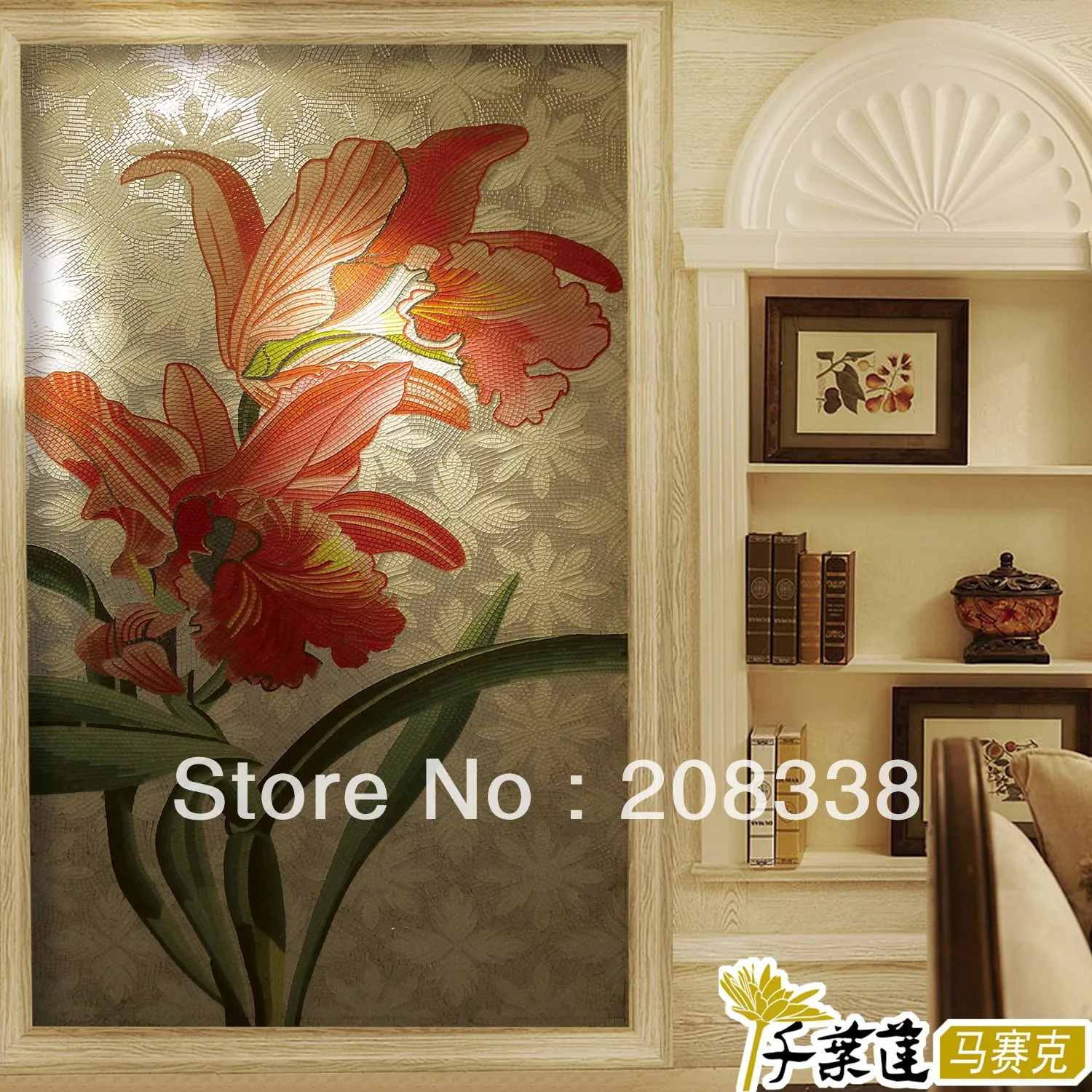 crystal mosaic tile puzzle entranceway background wall mural mosaic