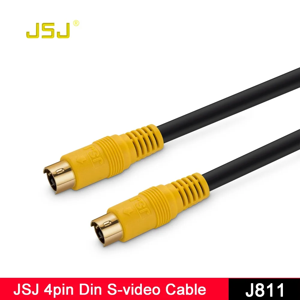 JSJ OFC S-video Cable Male to Male 4Pin Din 24k Gold Plated Plugs