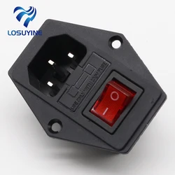 15A 10A/250V 3pin AC power socket with Power Rocker Switch Fused