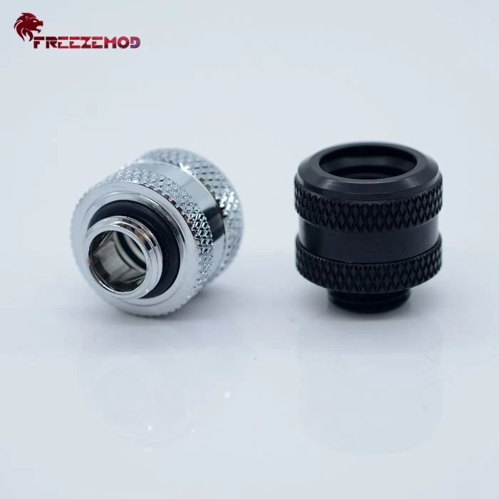 FREEZEMOD OD14mm Hard tube fitting water cooling fittings 4 sealing ring hexagonal fixing. HYGKN-N14MM