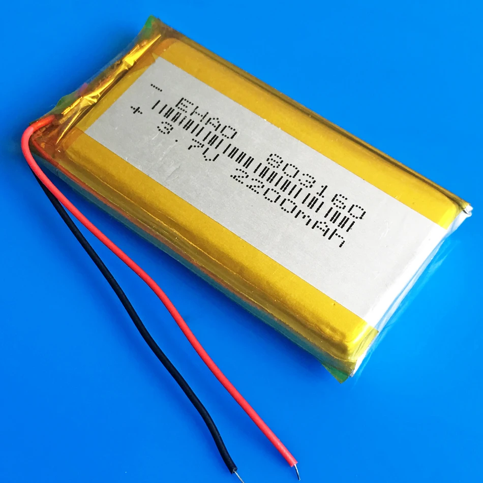 3.7V 2200mAh polimer Lipo akumulator litowy 803160 do nawigacja GPS Power Bank DVD Tablet PC PAD telefon komórkowy Speake