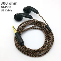 GM500 original in-ear Earphone 15mm music 300ohm  quality sound HIFI Earphone (MX500 style earphone) 3.5mm L Bending hifi cable