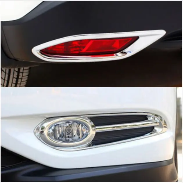 

ACCESSORIES FIT FOR HONDA VEZEL HR-V 2014 2015 2016 CHROME FRONT REAR FOG LIGHT COVER TRIM MOLDING GARNISH LAMP INSERT 4pcs