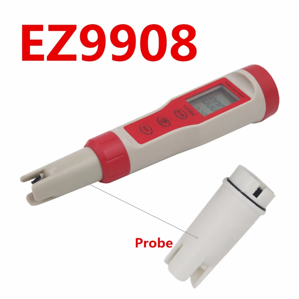 Retail Probe For Digital Water Tester 4 in 1/3 in 1 Test EC/TDS/PH/TEMP Water Quality Monitor Tester