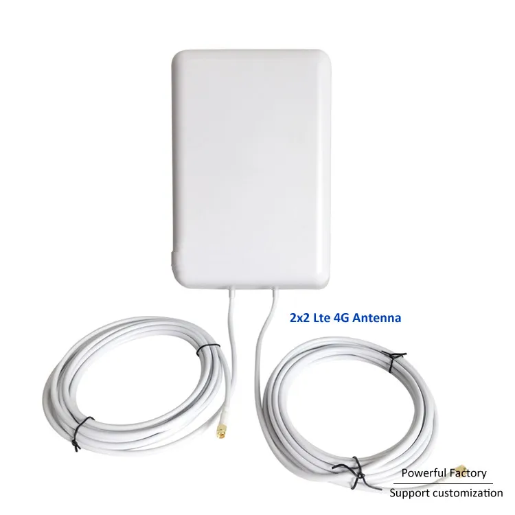 Wireless flat antenna 50km directional satellite antena 16dbi 2x2 mimo panel antenna 4g lte