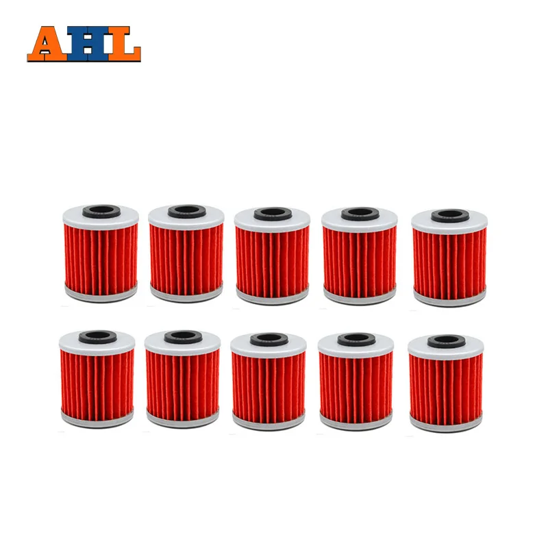 

AHL 10pcs High Performance Powersports Cartridge Oil Filter for KAWASAKI KX250F KX250 F KX 250 F 249 2004-2016