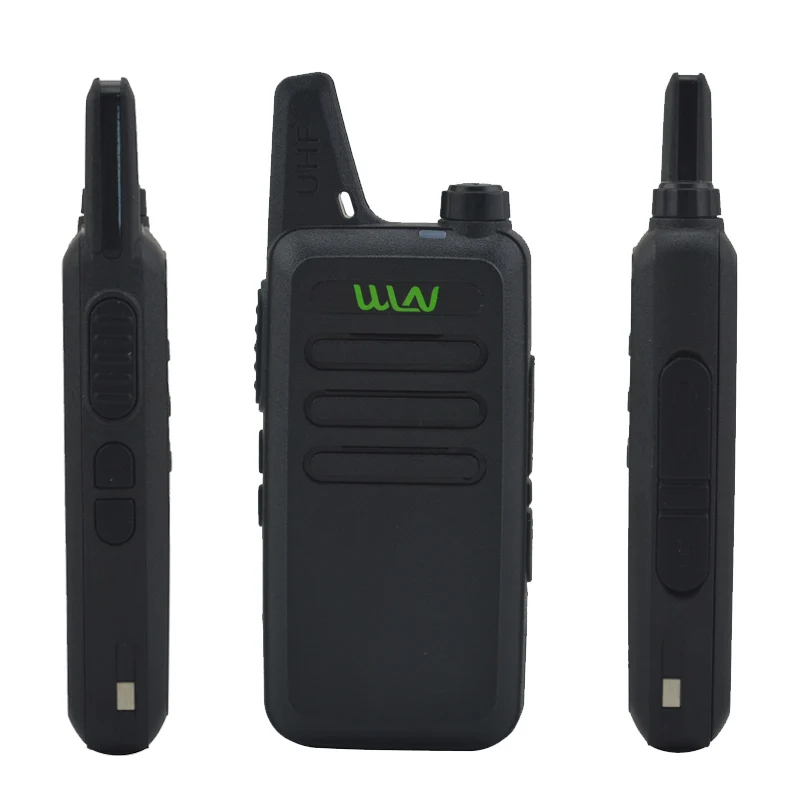 2pcs x WLN KD-C1  Black / White 16 Channel Ultra-thin mini Walkie Talkie UHF 400-470 MHz Ham Radio