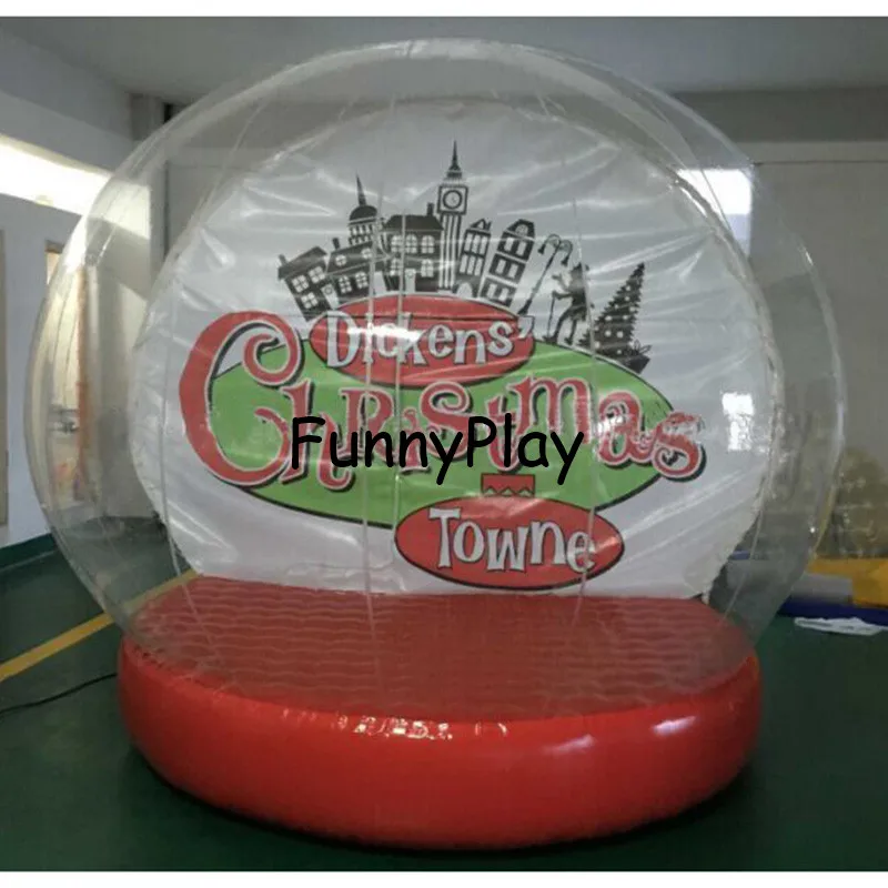 Giant Snow Globe,Inflatable Christmas Snow Globe, Inflatable Human Size Snow Globe , Free Air Blowers,advertising snow ball image 2