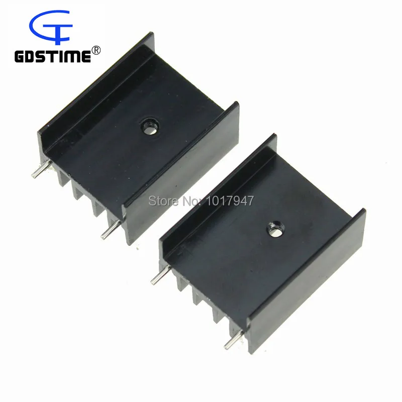 20pcs LOT 30x23x16mm TO-220 Black Heatsink Heat Sink for Voltage Regulator or MOSFET