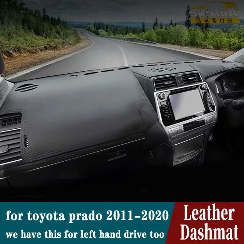 

For Toyota Prado J150 2010-2021 2011 2012 2013 2014 Leather Dashmat Dashboard Cover Pad Dash Mat Carpet Car Styling Accessories
