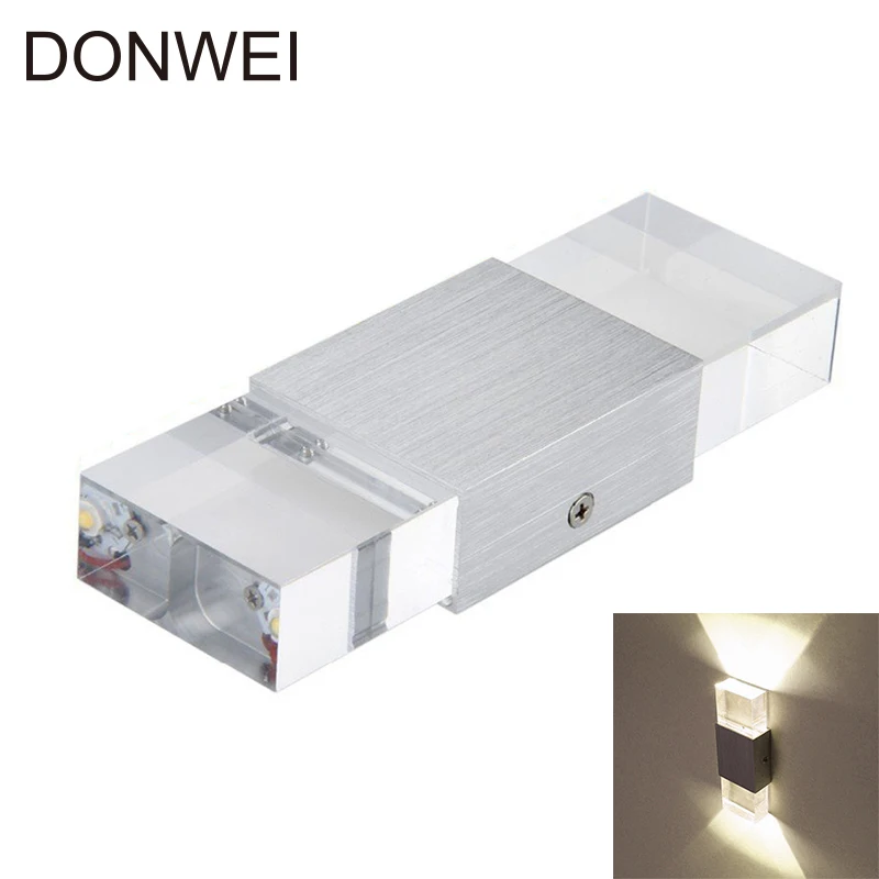 

Modern Style 6W COB LED Wall Light Aluminum and Acrylic Double Head Wall Lamp Indoor Decoration Home Lighting AC 85-265V