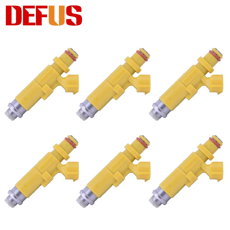 

DEFUS 6X Fuel Injector Nozzle Bico OE 23250-11130 23209-11130 For TOYOTA Corolla E11 1.4L 16V 97-00 2320911130 2325011130 Petrol