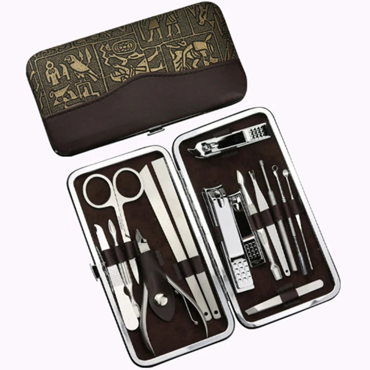 

20sets/set 15pcs Manicure Set Professional Nail Clipper Kit Pedicure Finger Plier Nails Art Beauty Tools Scissors Tweezer Knife