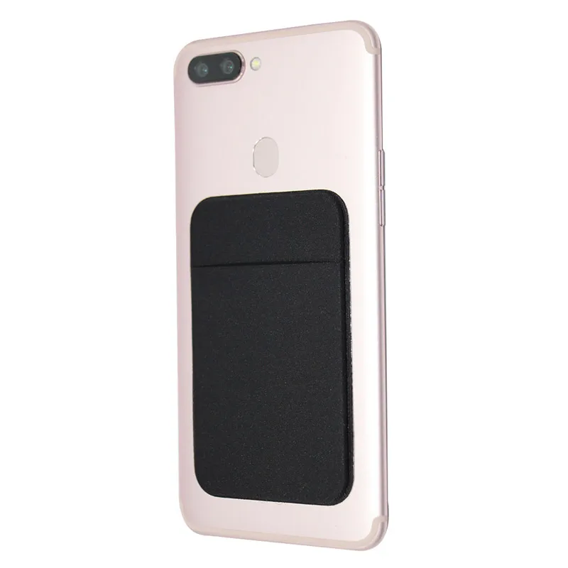 Elastic Stretch Lycra Adhesive Mobile Phone Wallet Case Credit ID Card Holder Pocket Stick On 3M Adhesive Pocket Purse Pouch