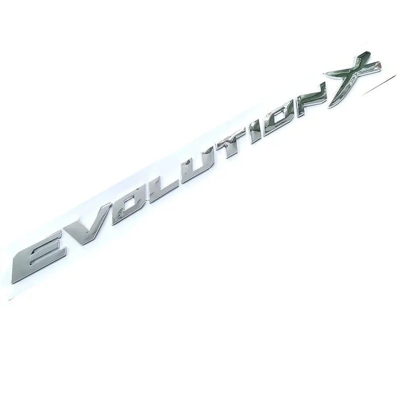 Evolution X Letters-emblema de plástico ABS para coche, insignia de reacondicionamiento de automóvil, calcomanía 3D para Mitsubishi Lancer EVO