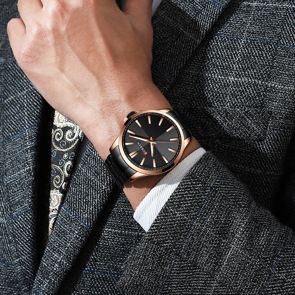 CURREN Watches Men Fashion Watch 2019 Luxury Stainless Steel Band Reloj Wristwatch Business Clock Waterproof Relogio Masculino