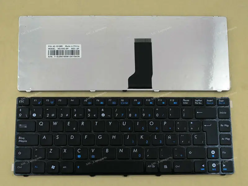 

New SP SpanishTeclado Keyboard For ASUS A44H A44HR A44HY A44L A44LY X44C X44H X44HR X44HY X44L X44LY Laptop Black NO Frame WIN8