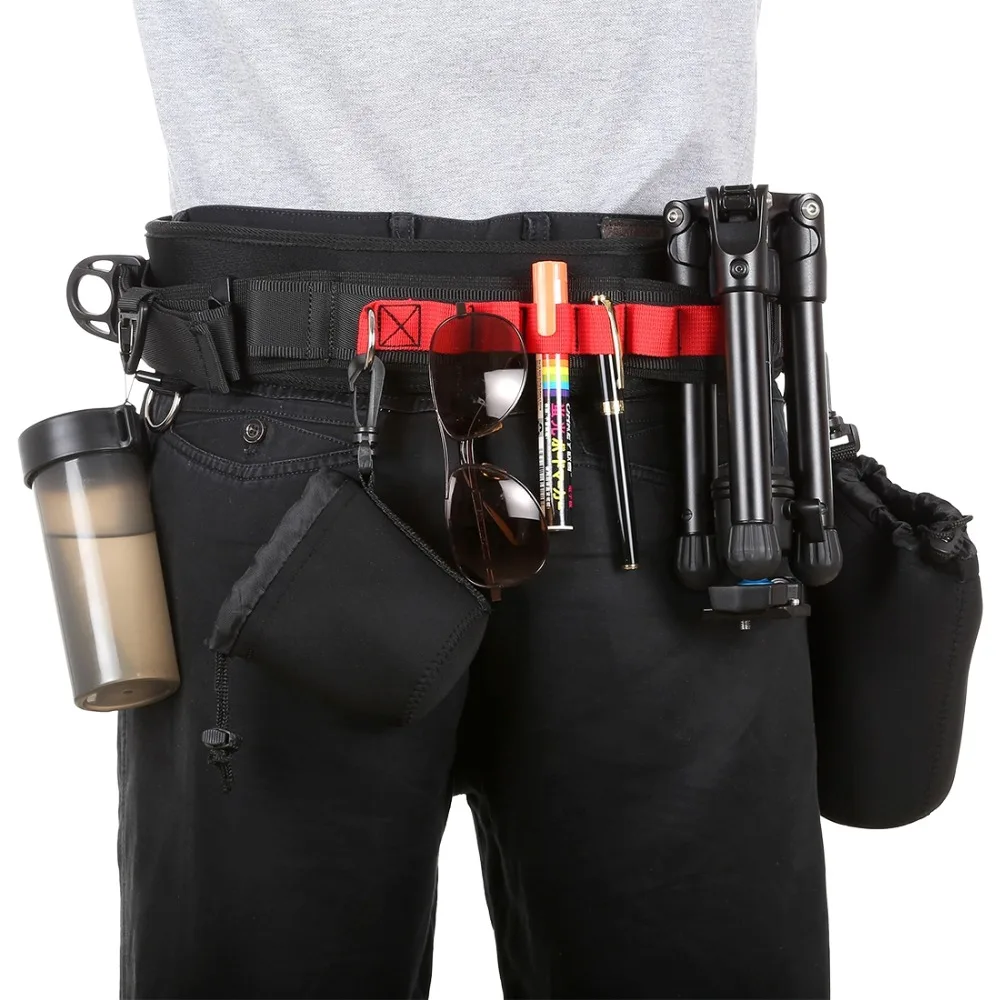 새로운 카메라 허리 벨트 스트랩 소니 DSLR 카메라 용 후크 사진 벨트 스트랩이있는 다기능 번들 허리띠 스트랩 벨트