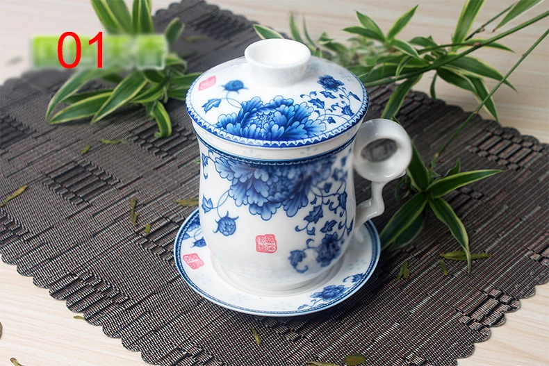 Chinese style Ceramic mug  with saucer China TeaCups Coffee Cup,Ceramic tea cups,tea set the tank can filter