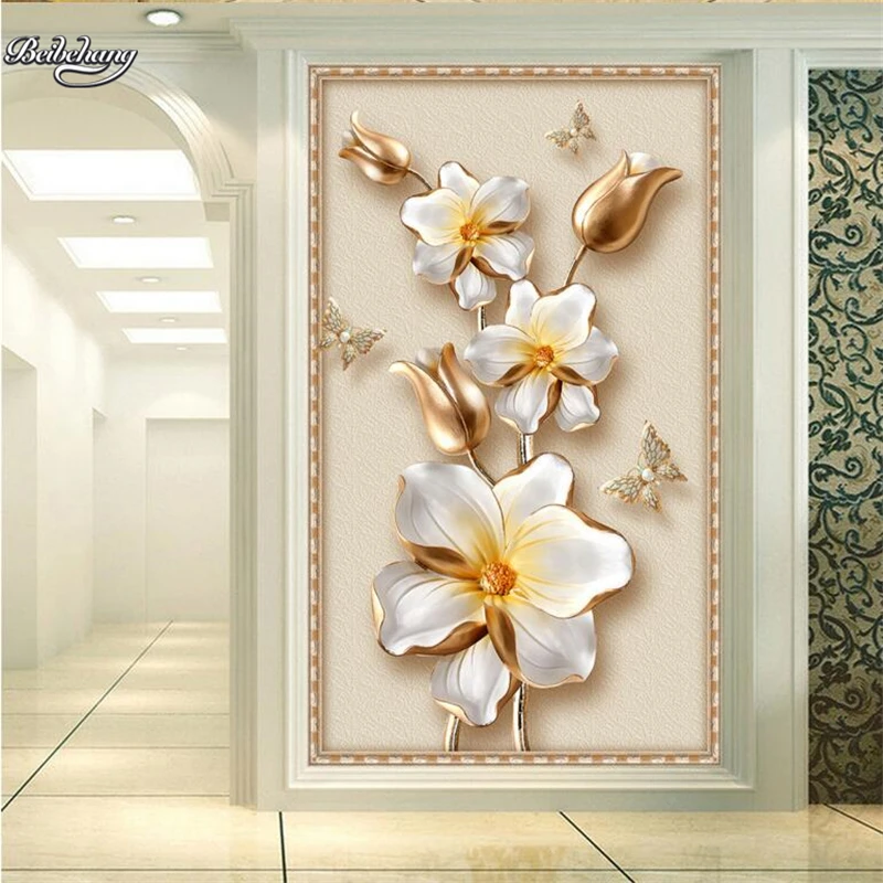 

beibehang 3D luxury luxury gold jewelry jewelry mystery background wall custom large fresco non woven wallpaper