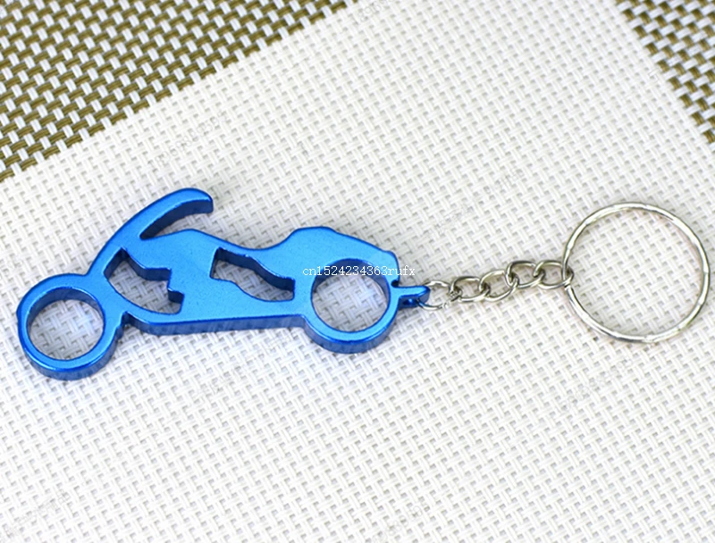 240Pcs Motorcycle Shaped Metal Bottle Opener Party Favor Wine Openers Can Opener with Key Chain Promotional Gift Wholesale