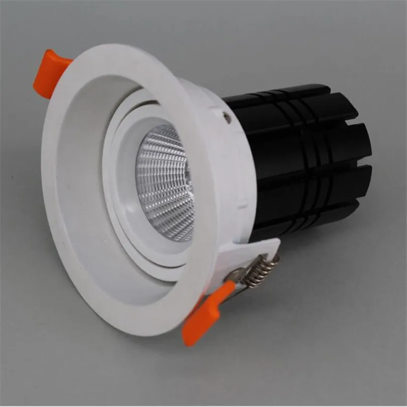 

360 Degree Rotatable LED Downlights 12W 15W COB LED Recessed Ceiling Lamps Dimmable Lighting AC85-265V