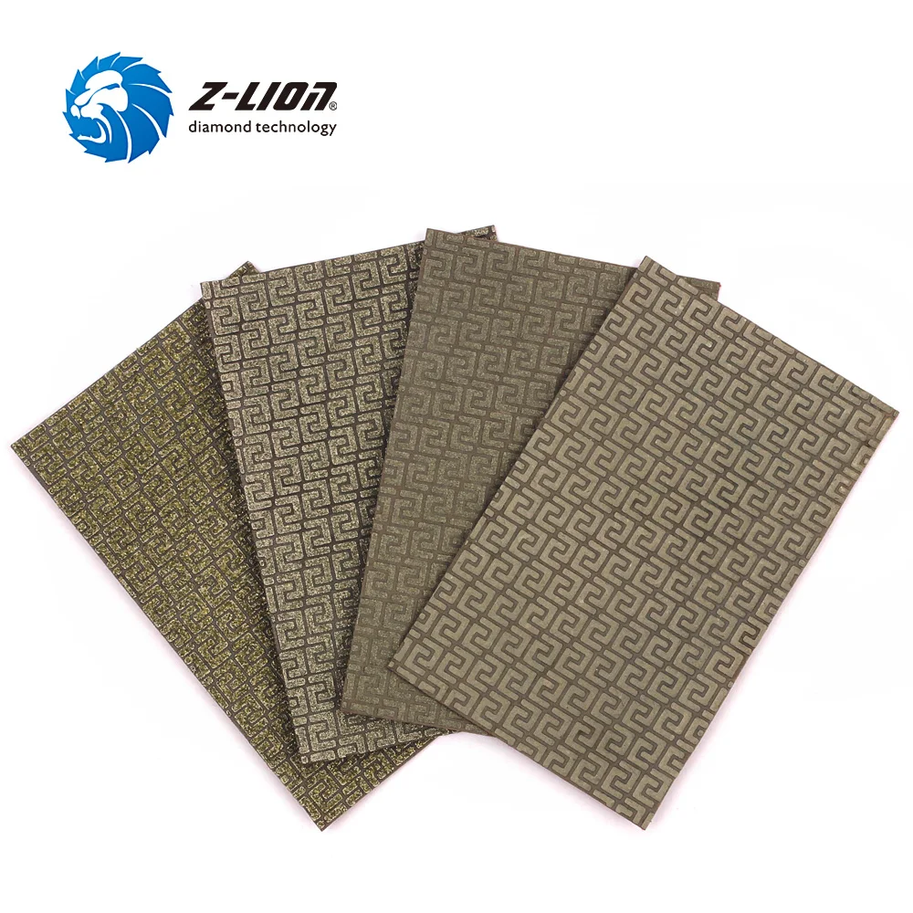 Z-LION Diamond Sandpaper 90*55mm Sanding Paper For Abrasive Stone Glass Grinding Ceramics Grit 60 120 200 400 Wet Dry Use