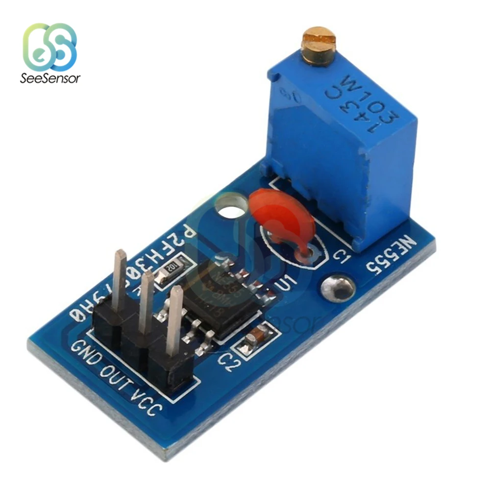 10Pcs DC 5V 12V NE555 Adjustable Resistance Frequency Pulse Generator Module Single Channel Output Module For Arduino Smart Car