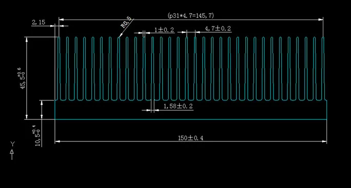 Power development board model airplane GPS dissipazione del calore larghezza 150mm, alta 45.5mm, lunghezza 100m 150*45.5*100mm radiatore in alluminio