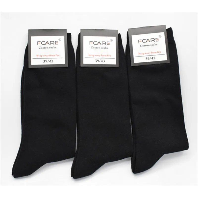 

Fcare cotton 8PCS=4 pairs long leg black dress elite 40, 41, 42, 43 business cotton men sheer socks sokken calze uomo lunghe