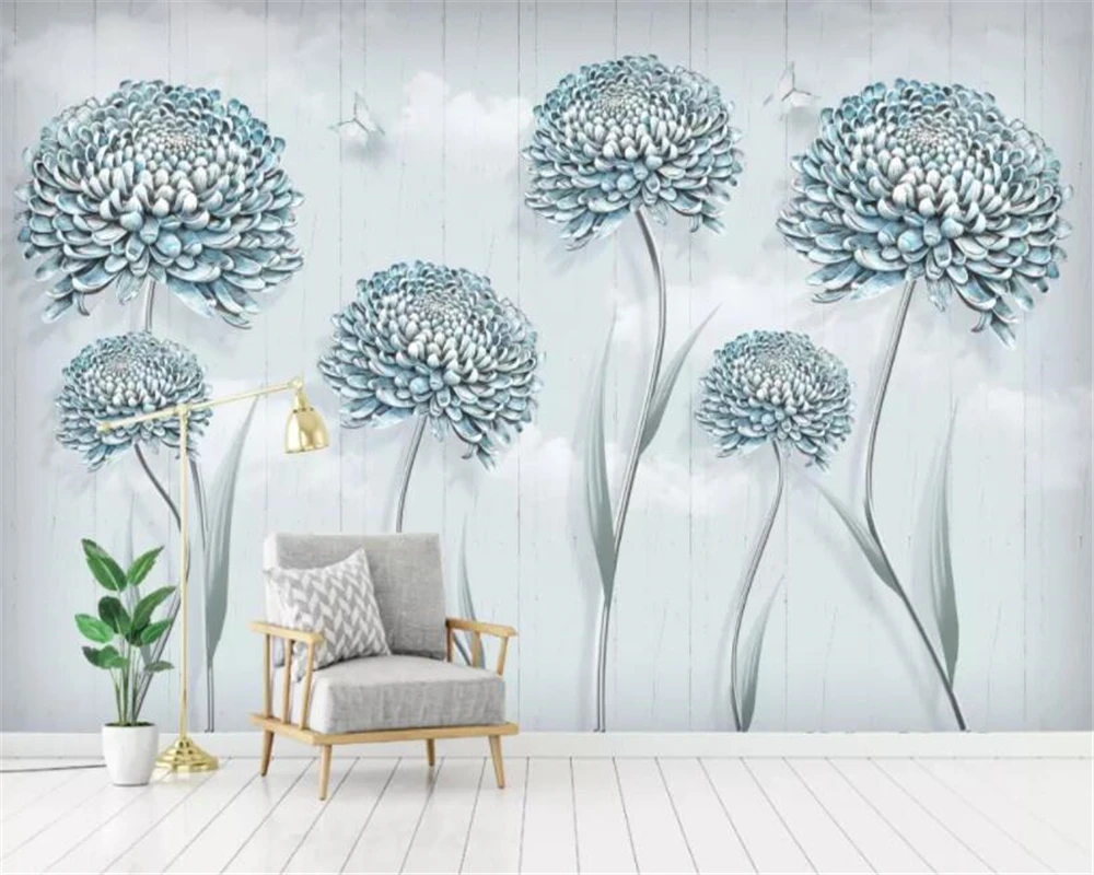 

Custom photo wall mural wallpaper Modern small fresh floral dandelion living room wall papers home decor 3d wallpaper