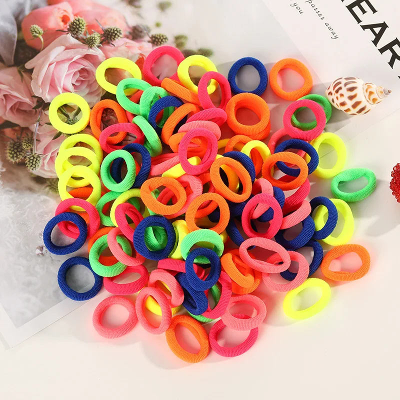 50pcs Scrunchy Elastic 2cm Mini Hairbands for Children Hair Bands Women Girls Rubber Bands Hair Accessories Headbands Headwear