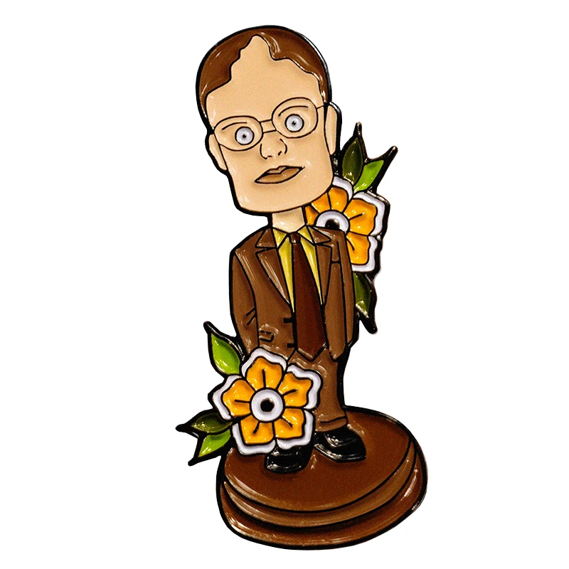 Dwight Schrute Bobblehead Enamel Pin