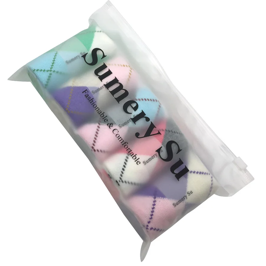 5 Pairs/Lot Candy Cotton Socks Girls Patchwork Style Breathable Casual Long Socks Meias Charming Female Ladies Sweet Gift