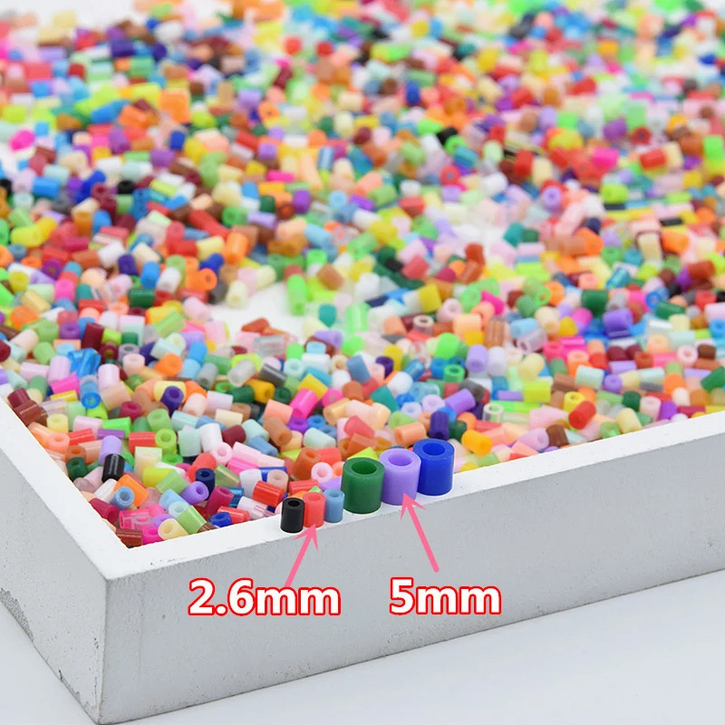 2.6mm/5mm Perler Fuse Beads 72 Colors Melting Iron Beads Kit Hama Beads 3D Puzzle DIY Toy Kids Creative Handmade Craft Toy Gift