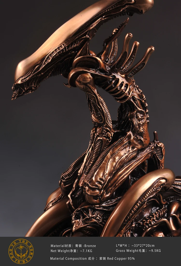 Artigianato Ogrm AVP Alien Busto Takeya Takayuki Alien Mucchio Replica del Metallo del Bronzo Statua Scultura Astratta Figurine Pre Ordine