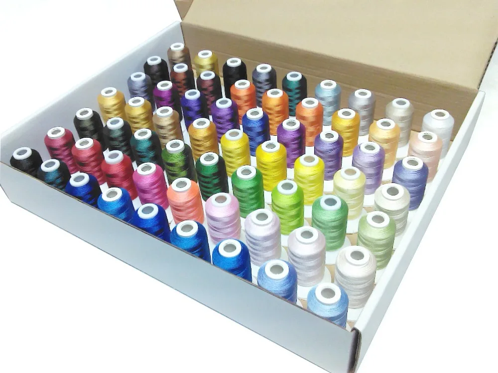 63 Different Brother Colors Embroidery Machine Thread 550Y each for Sewing Embroidery Quilting