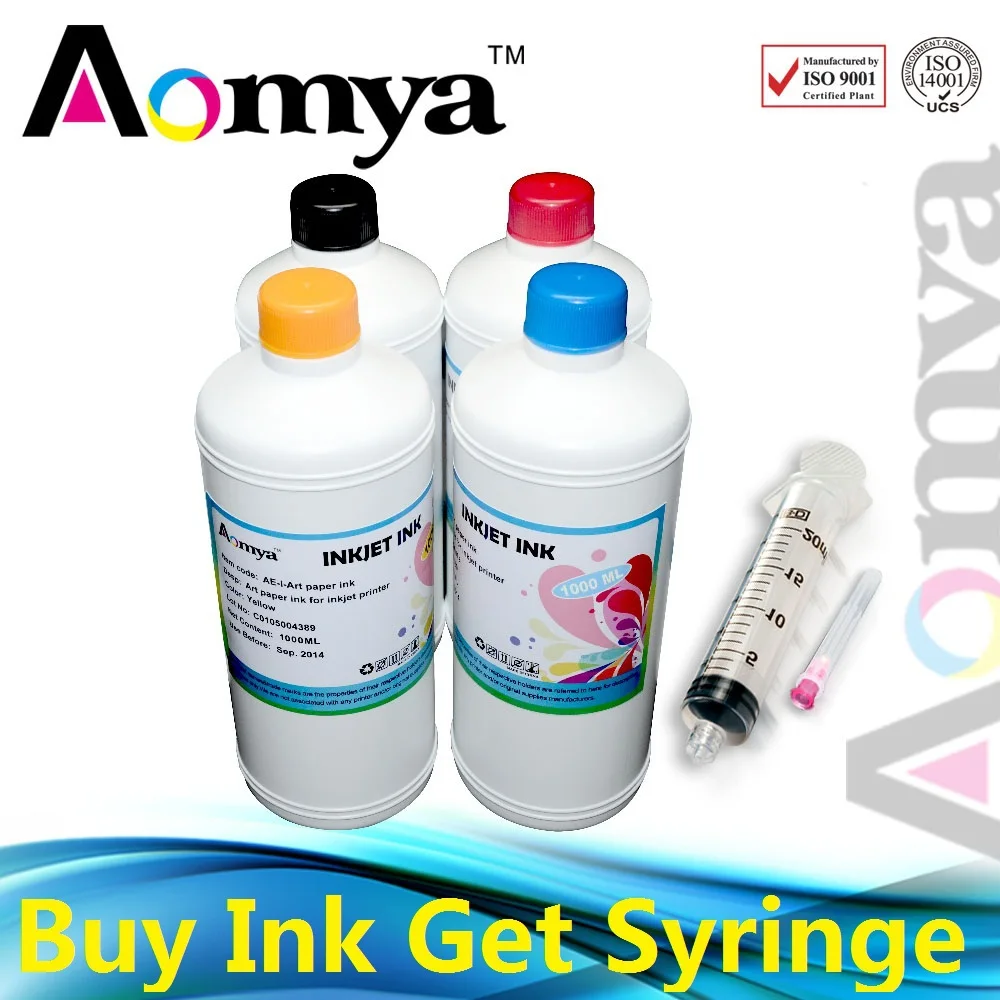 tinta de papel para arte aomya sem aquecimento para epson stylus foto r310 r210 950 r270 r390 6c conjunto de 1000 tamanhos de tinta a granel 01