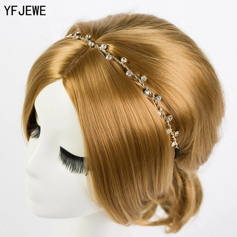 Women Hair Accessories Crystal Chain Charms Head Bands Women Jewelry Wedding Bridal Hair Jewelry H008